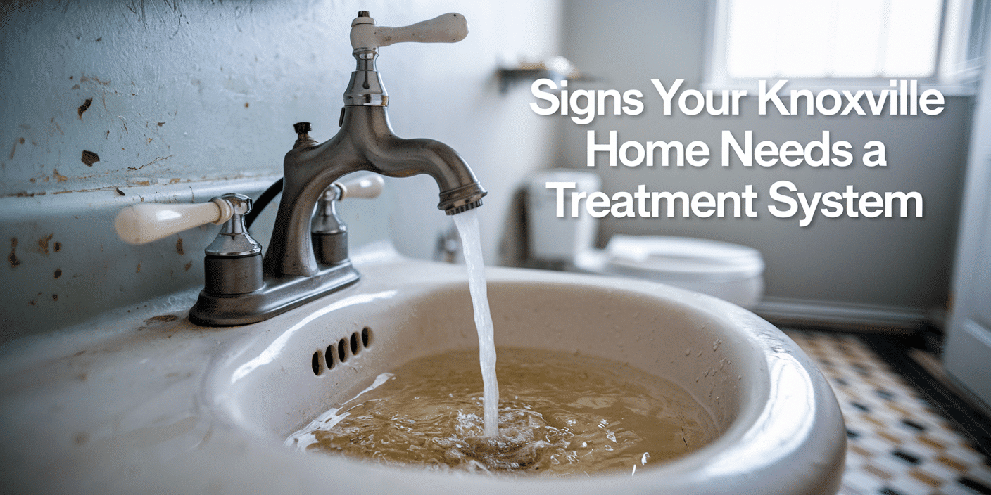 a faucet with water flowing