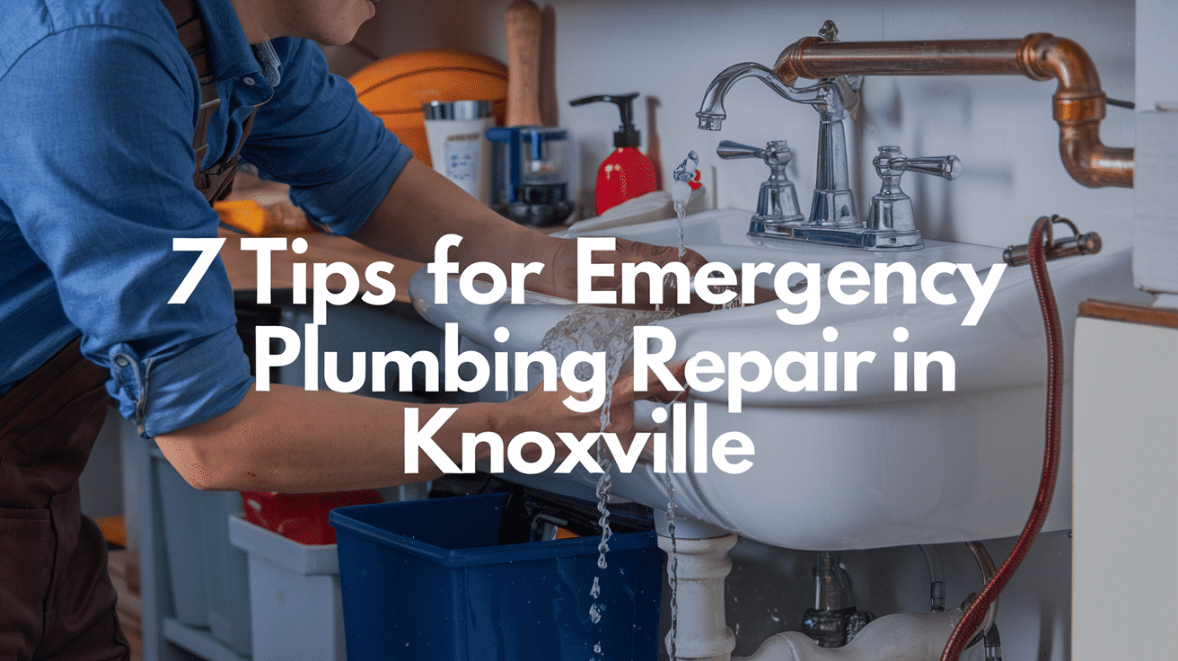 A photo of a plumber working on a sink