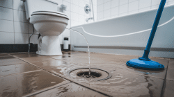 slow drain in a bathroom