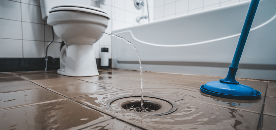 slow drain in a bathroom