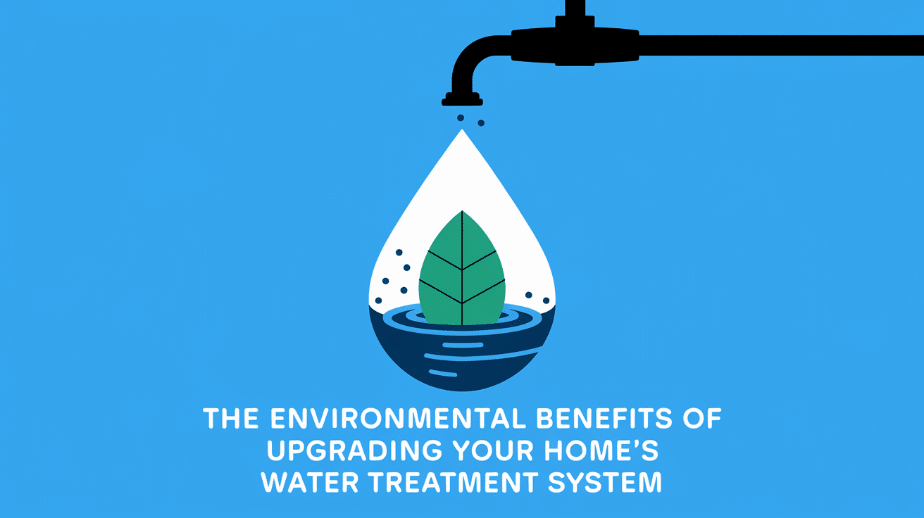 An illustration of a water droplet with a green leaf inside