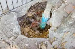 broken sewer line