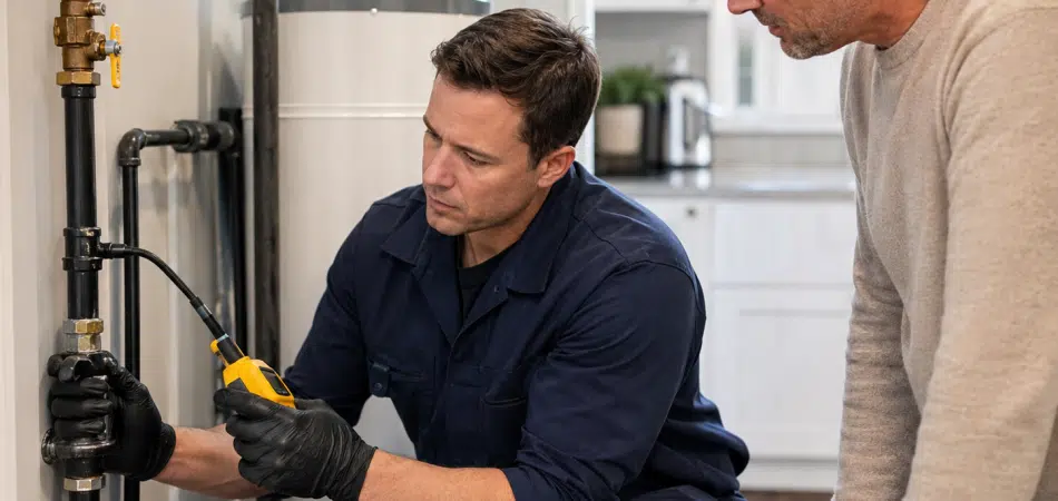 gas technician in a Maryville home