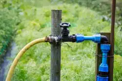 irrigation water system in garden