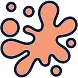 orange paint splatter