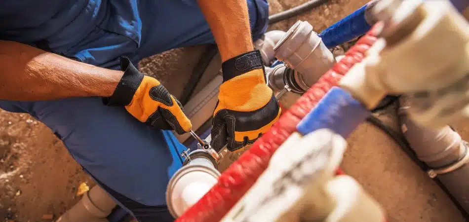 plumber repiping a residential property