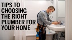 plumber working on a sink