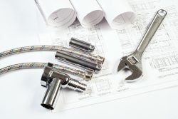 Plumbing blueprints and tools