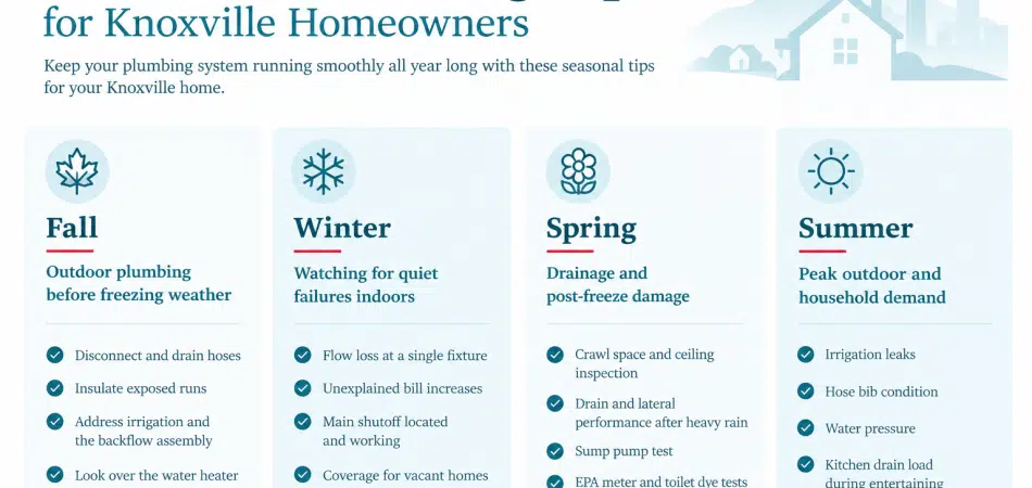 seasonal plumbing tips chart