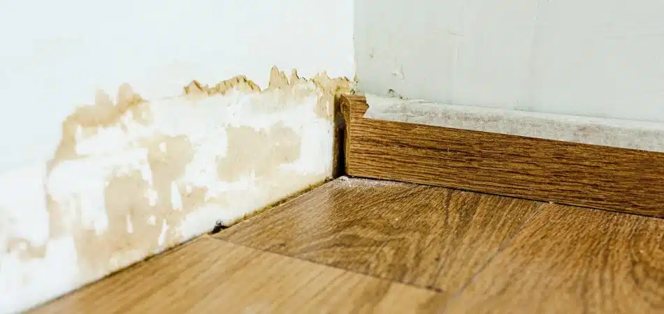 slab leak on corner