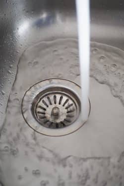 hot water down to unclog drain